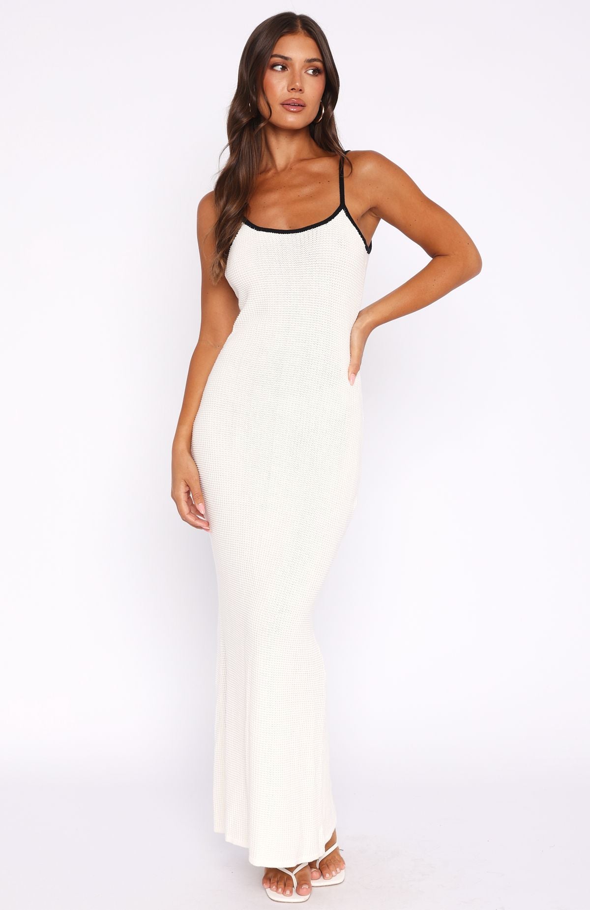 White Crochet Chic Elegant Maxi Dress