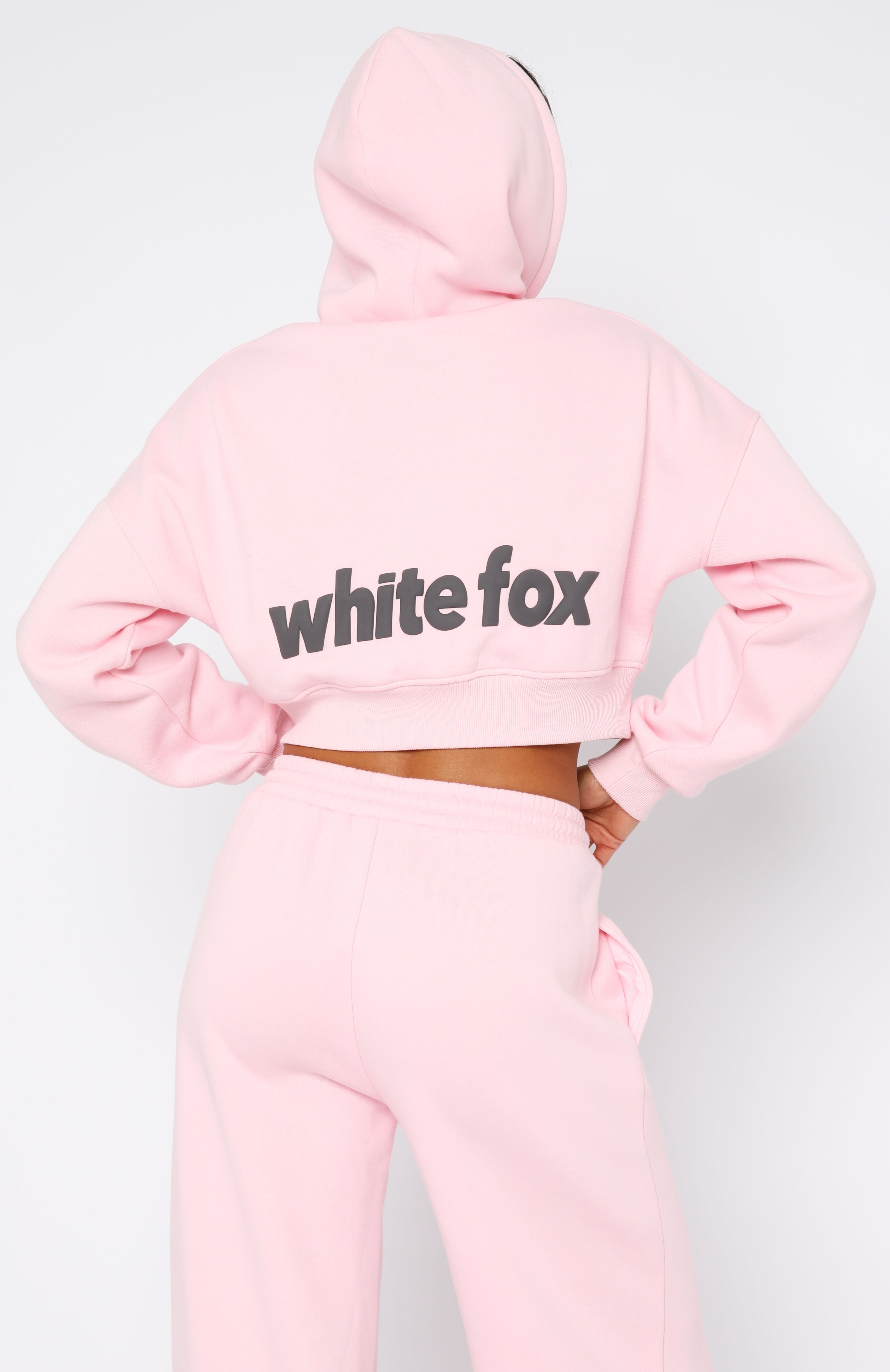 From Archives Charli Cropped Pink Hoodie
